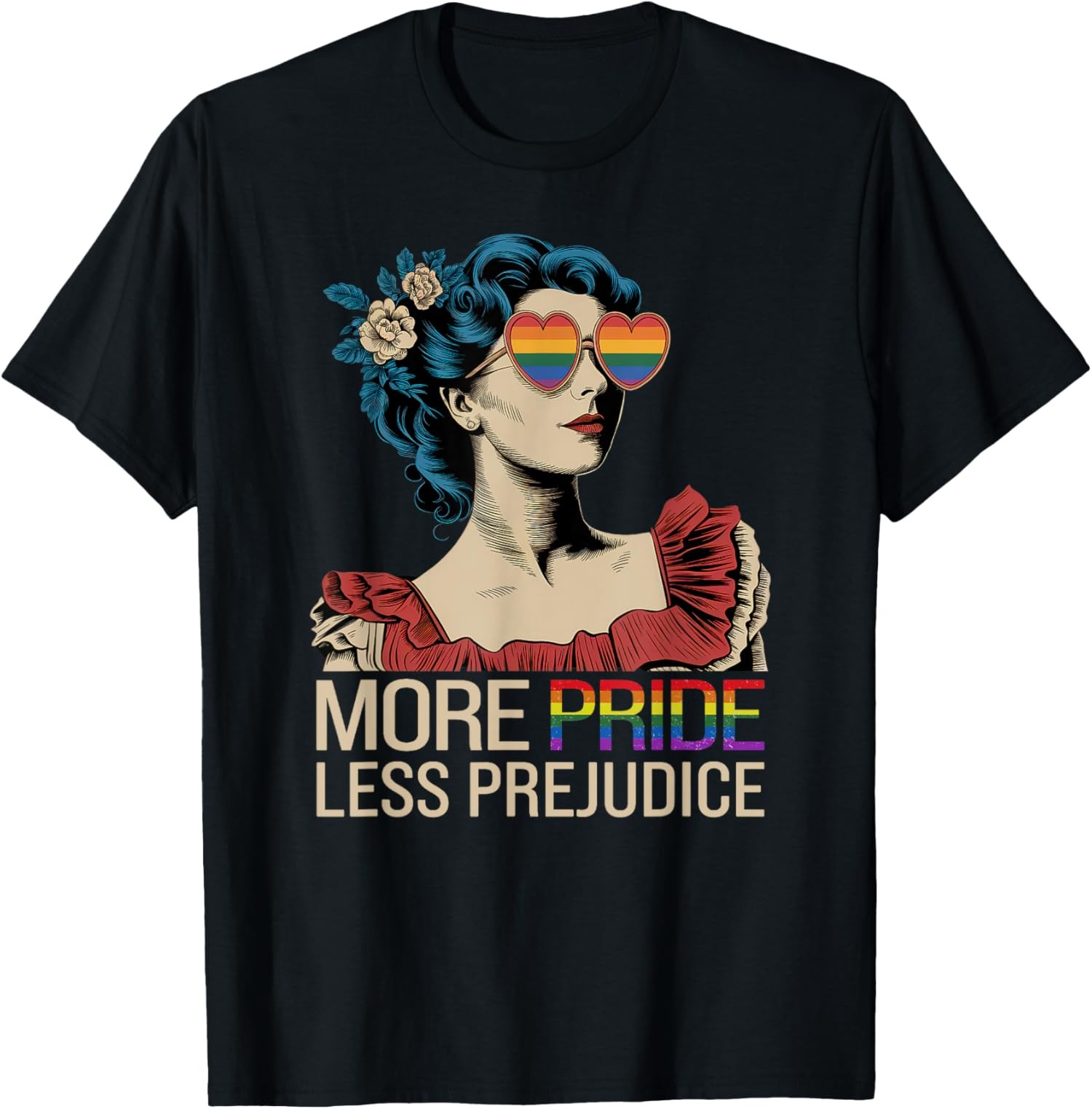 Cool More Pride Less Prejudice Pride Month LGBTQ Unisex T-Shirt