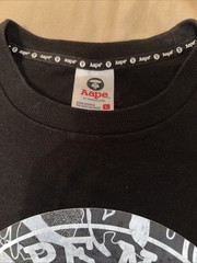 Aape by A Bathing Ape AAPE NOW! Graphic Print Black T-Shirt Sz M