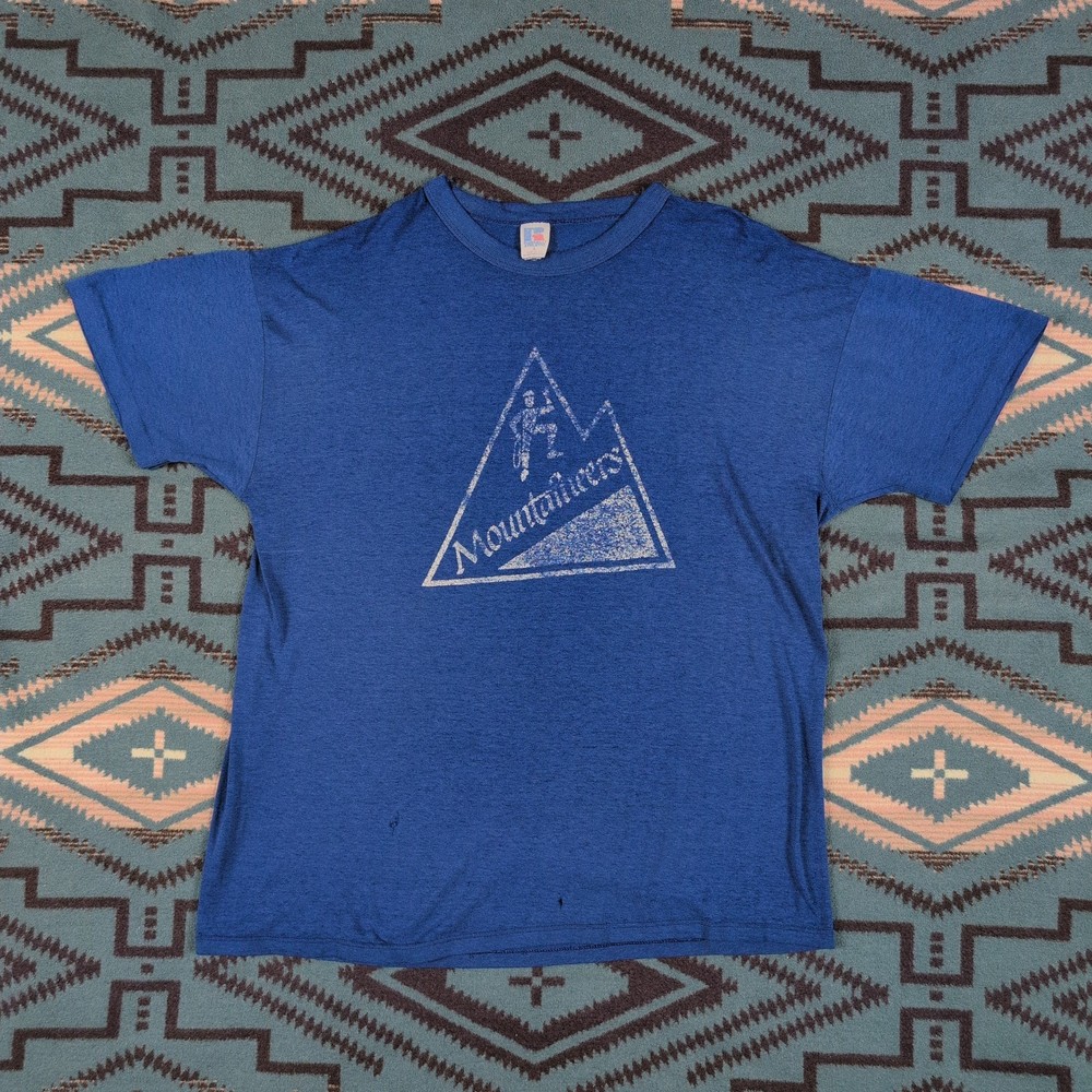 Vintage 80s Russell Athletic Mountaineers Outdoor Conservation PNW Seattle Large