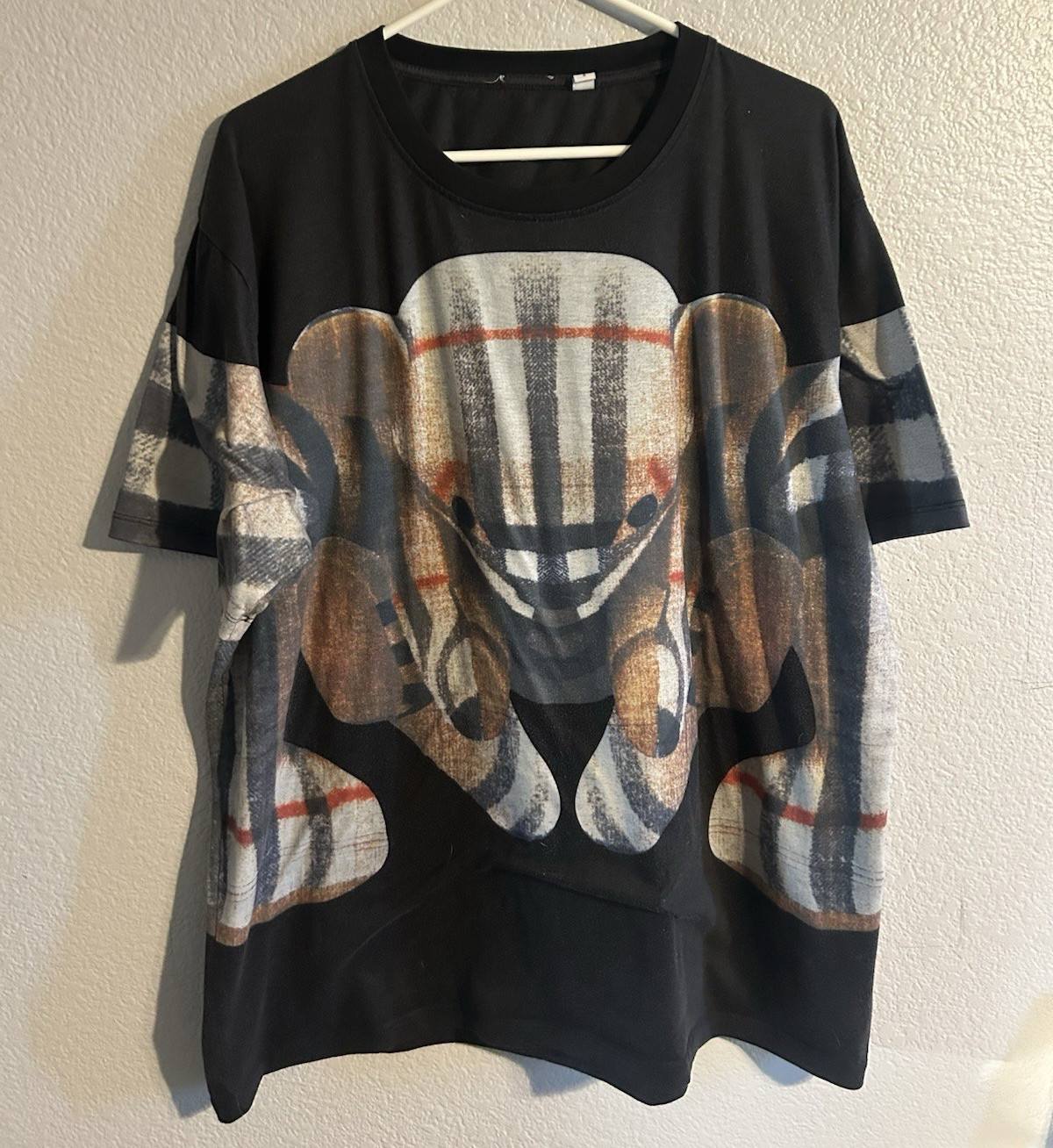 Burberry Thomas Bear Graphic Print Black Crew Neck Short Sleeve T-Shirt L