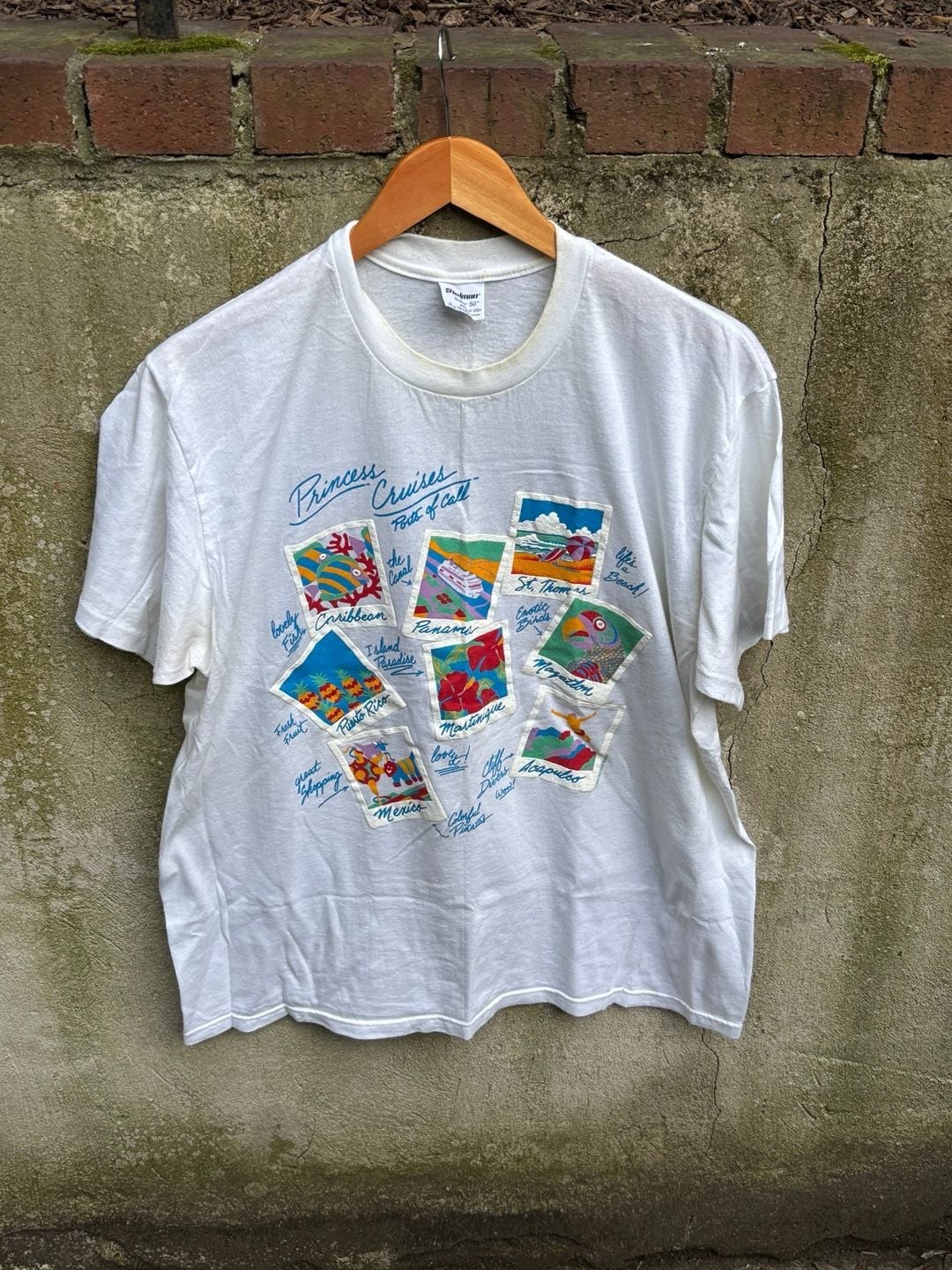 Vintage 80s Stedman Princess Cruises Ports Of Call Snapshot T-Shirt