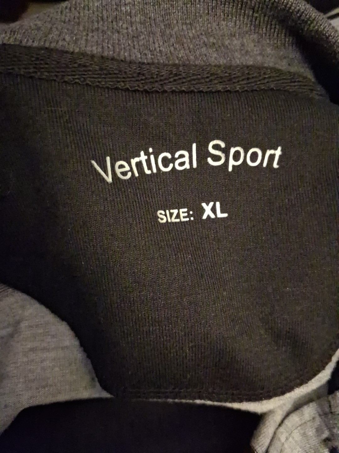 "Vertical Sport" Mens Tshirt, Size Xl, Black Gray Striped, Long Sleeve, Slim Fit gallery