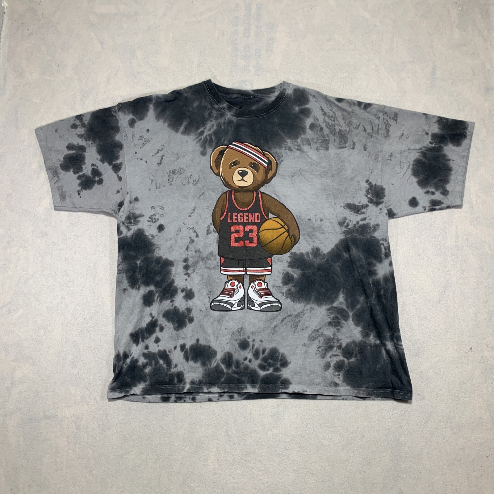 Vibes Legend Bear #23 T Shirt Mens XL Gray Short Sleeve 100% Cotton