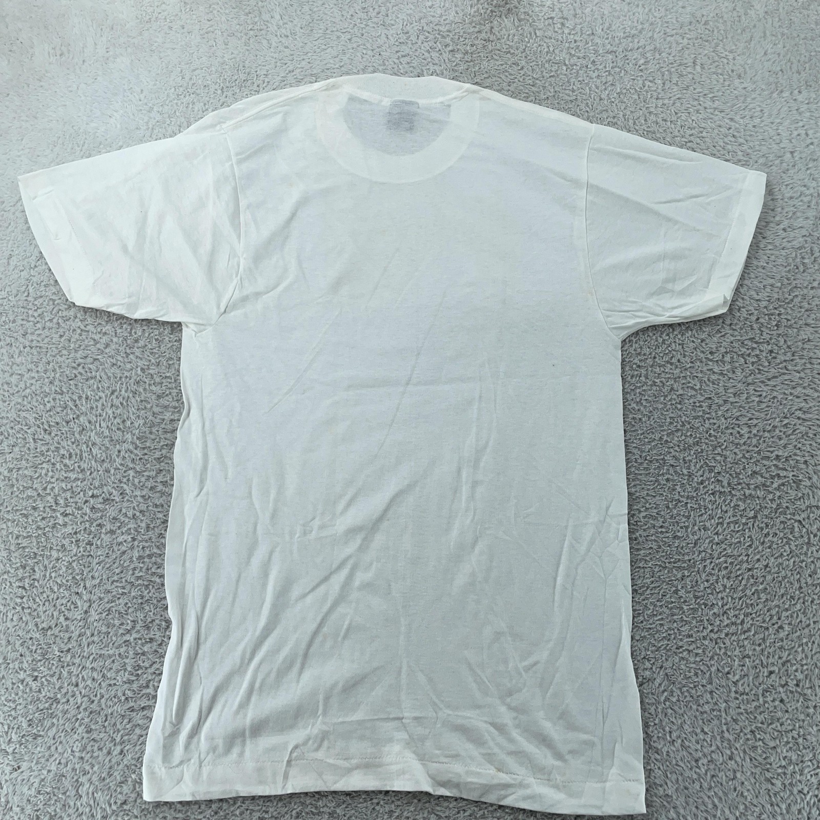 Vtg Blank White DPSC by BVD Shirt Mens Small 100% Combed Cotton Crewneck Plain gallery