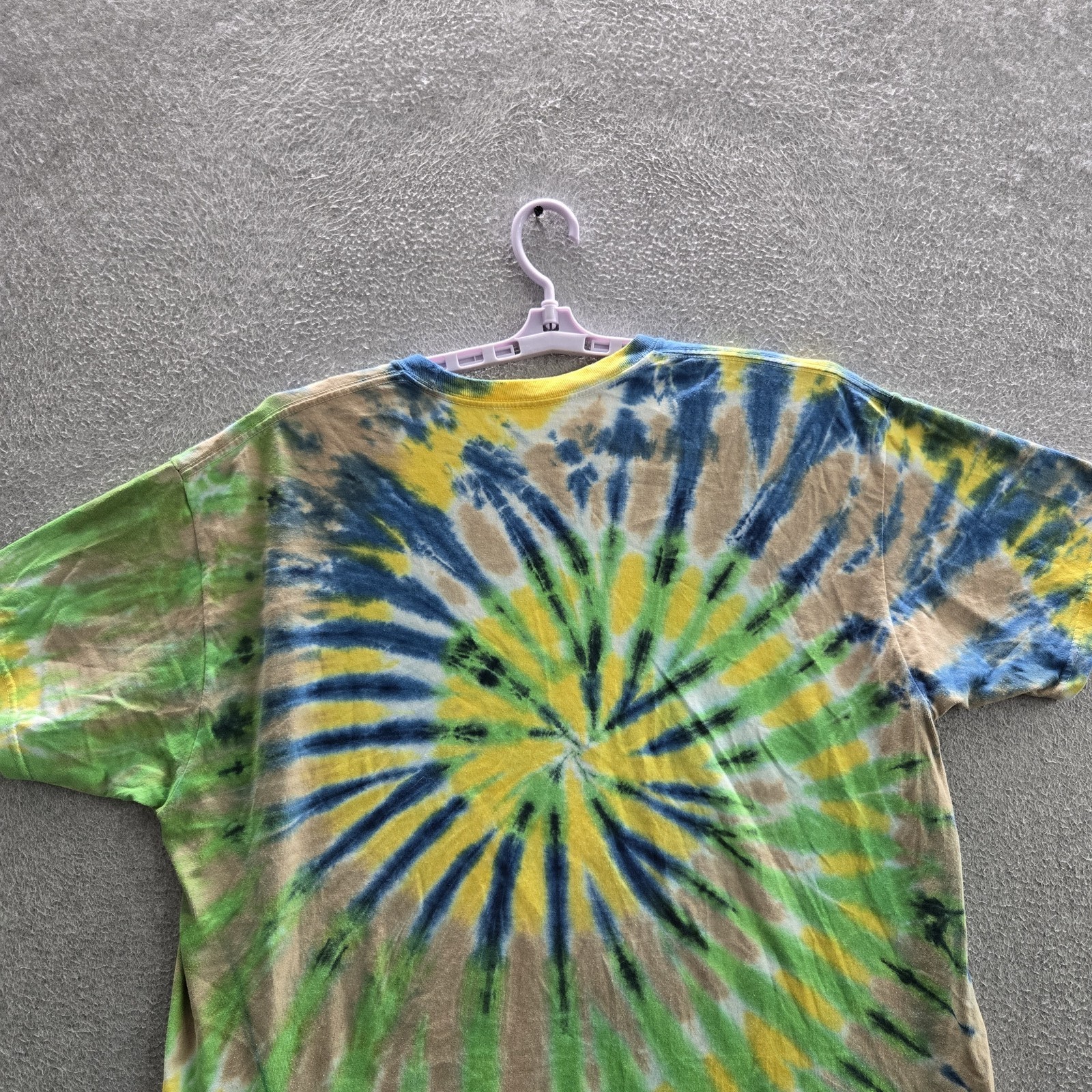 Grateful Dead Men Shirt XL Green Tie Dye Liquid Blue Skull Roses gallery