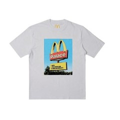 MCDONALDS X PALACE WHITE McD/PALACE LOGO T-SHIRT SIZE SMALL 2020 – (NWT)