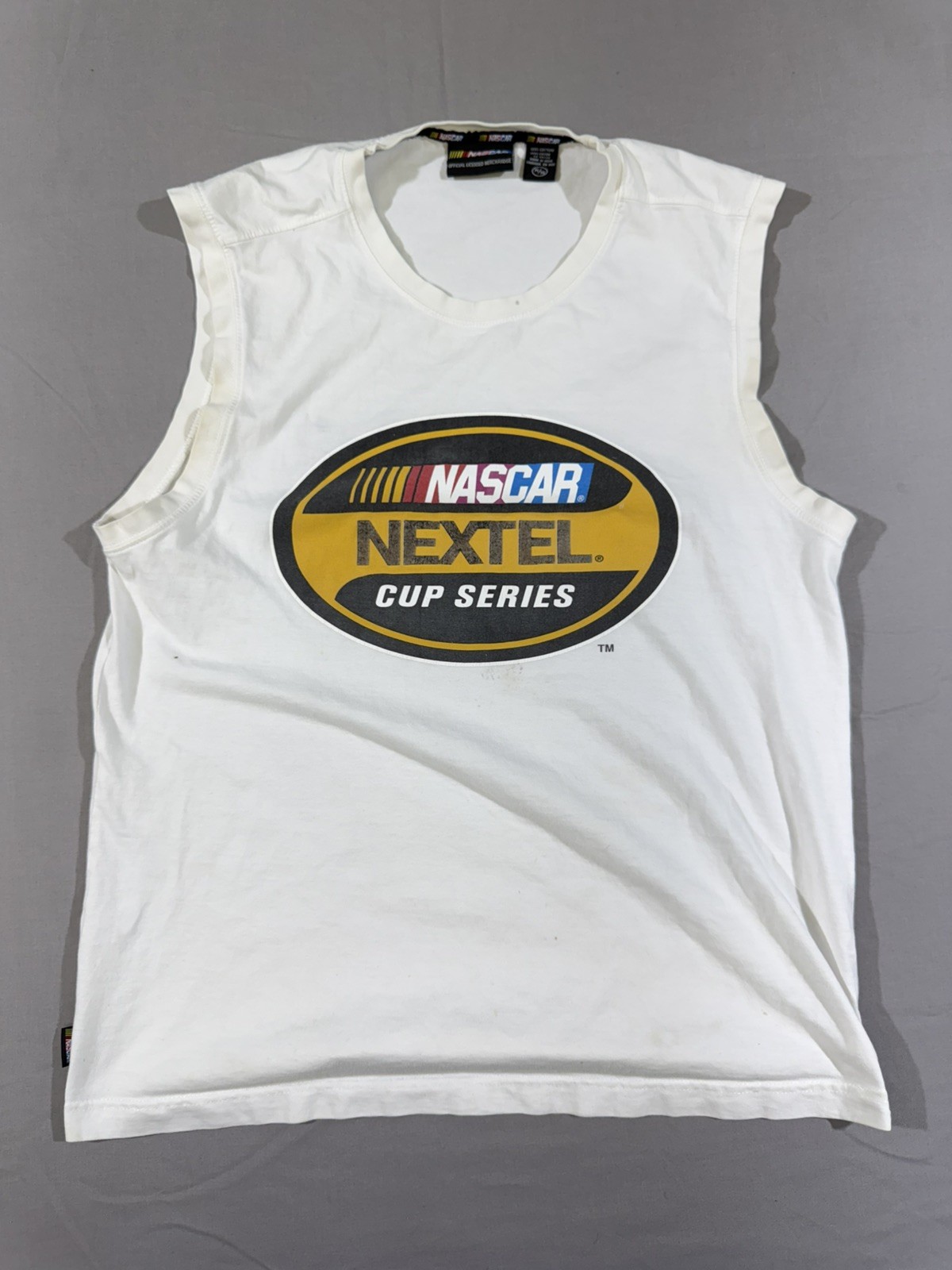 Vintage NASCAR White Muscle Tee Size Men’s XL gallery