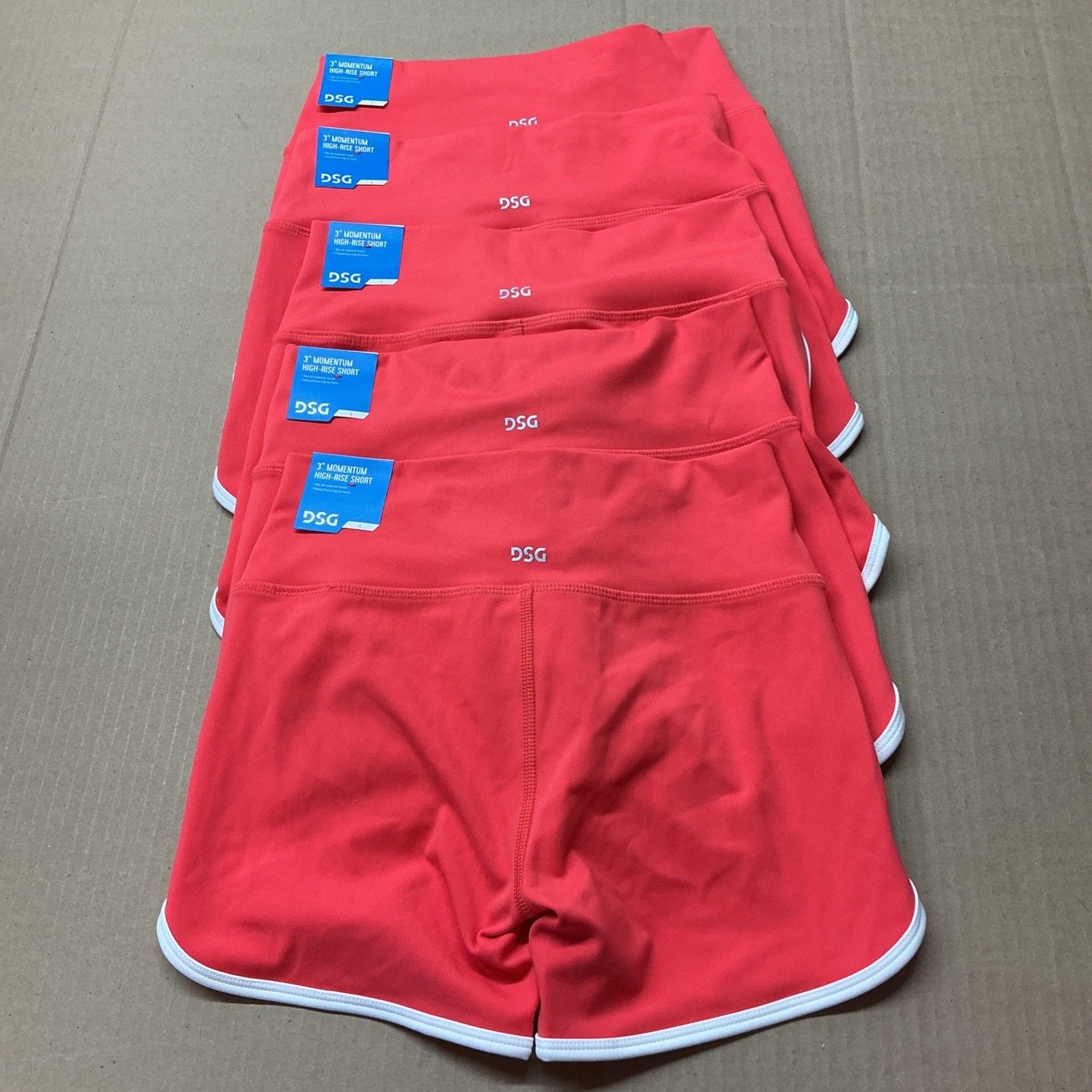 DSG 3” Momentum High Rise Short Lot Of 5 Size Large MSRP $90.00 Eby4297