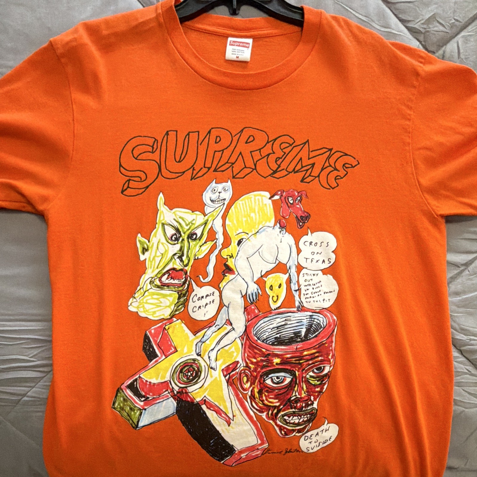 Supreme “Daniel Johnston” SS20 Orange T-Shirt Men’s Size Medium
