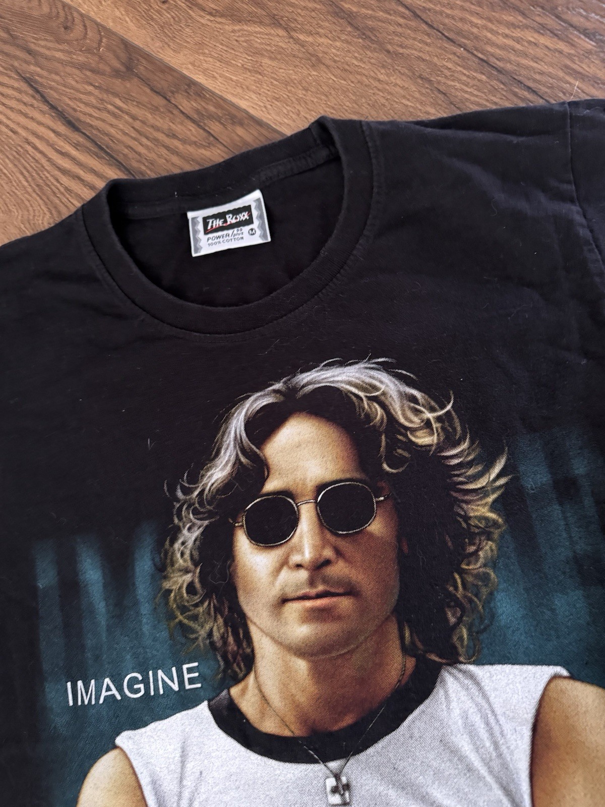 VTG 90s John Lennon Imagine T Shirt Single Stitch The Roxx Tag Medium Portrait gallery