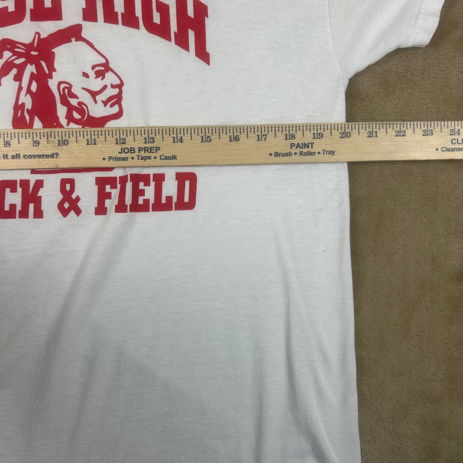 Russell Athletic Boise High Track & Field Graphic T-Shirt Mens Medium White 90s gallery