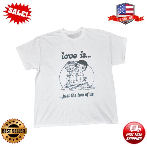 1972 Kim Casali LOVE IS Men White T-shirt. . . Night Light Comic L.A. Soft Style