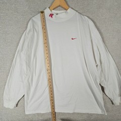 VTG Nike Team Nebraska Cornhuskers Mock Neck Shirt White XXL 2001 Long Sleeve