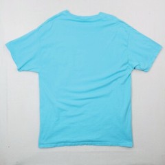 Comfort Wash Shirt Mens Extra Large Blue Blank Ring Spun Pocket Crew Neck