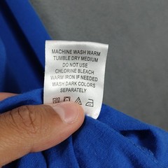 KEY Apparel T-Shirt Mens Medium Blue Cotton Long Sleeve Pocket Casual Workwear