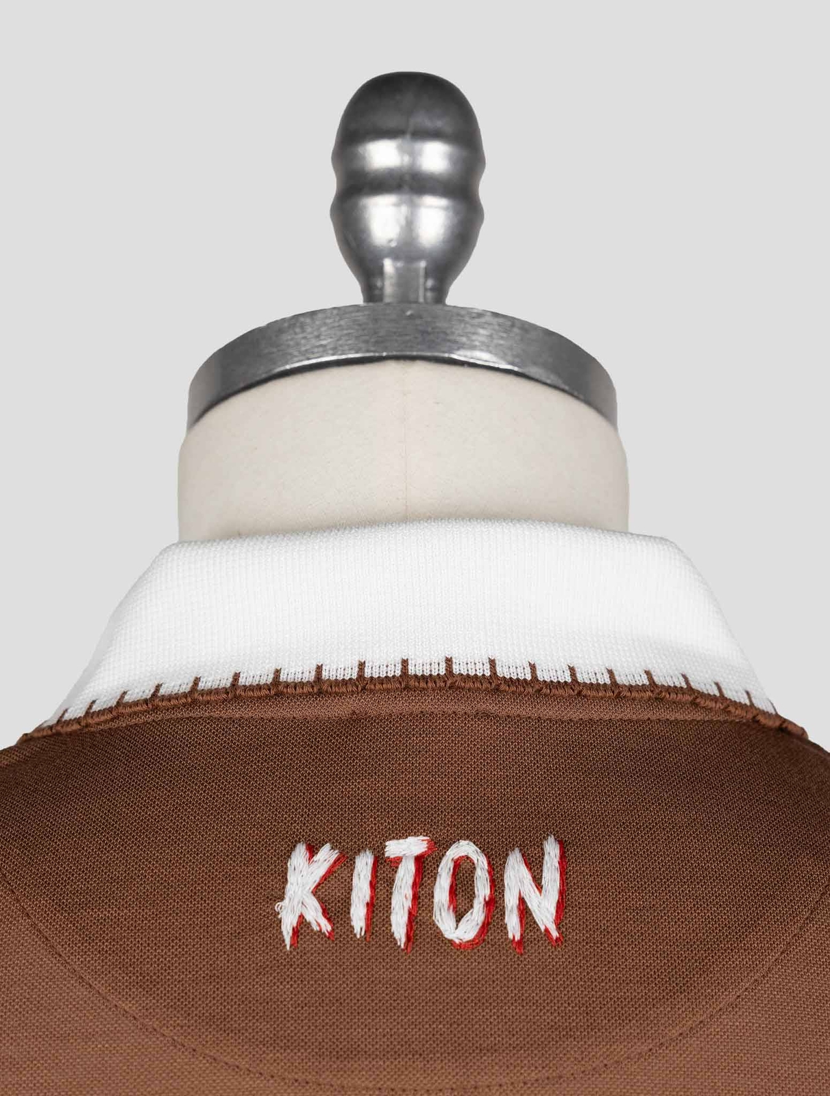 NEW KITON BROWN COTTON POLO KMZ29 EU 56 - US 46 - 2XL KMZ29 gallery