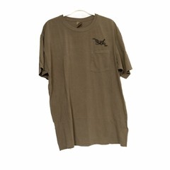 Authentic Pigment Mens Brown T-Shirt Pocket Short Sleeve Round Neck Size XL