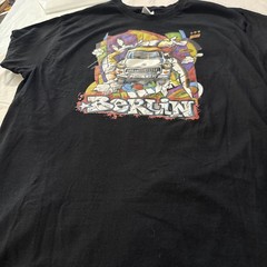 B&C Collection Berlin Graphic Shirt Black XXL VTG Style Wall Graffiti Art Tee
