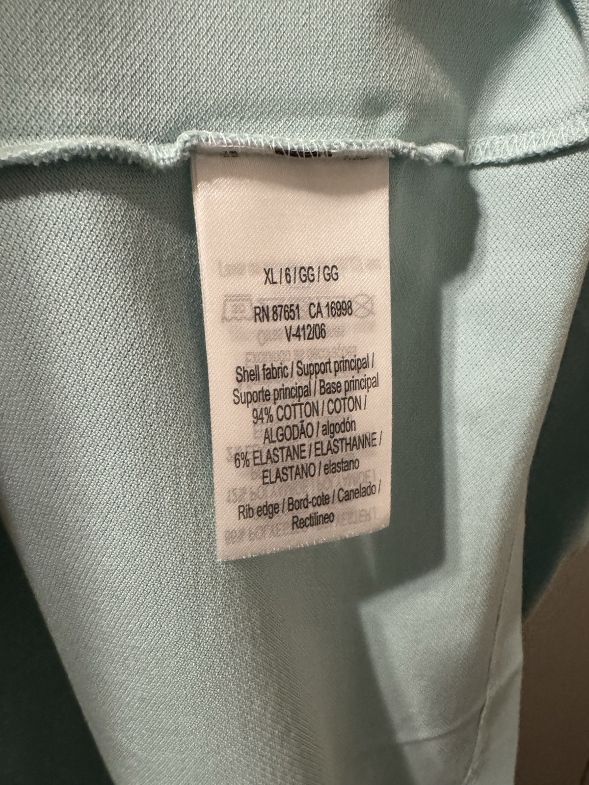 Lacoste Men's Regular Fit Stretch Pique T-shirt Tonal Ribbed Collar Size 6 XL gallery