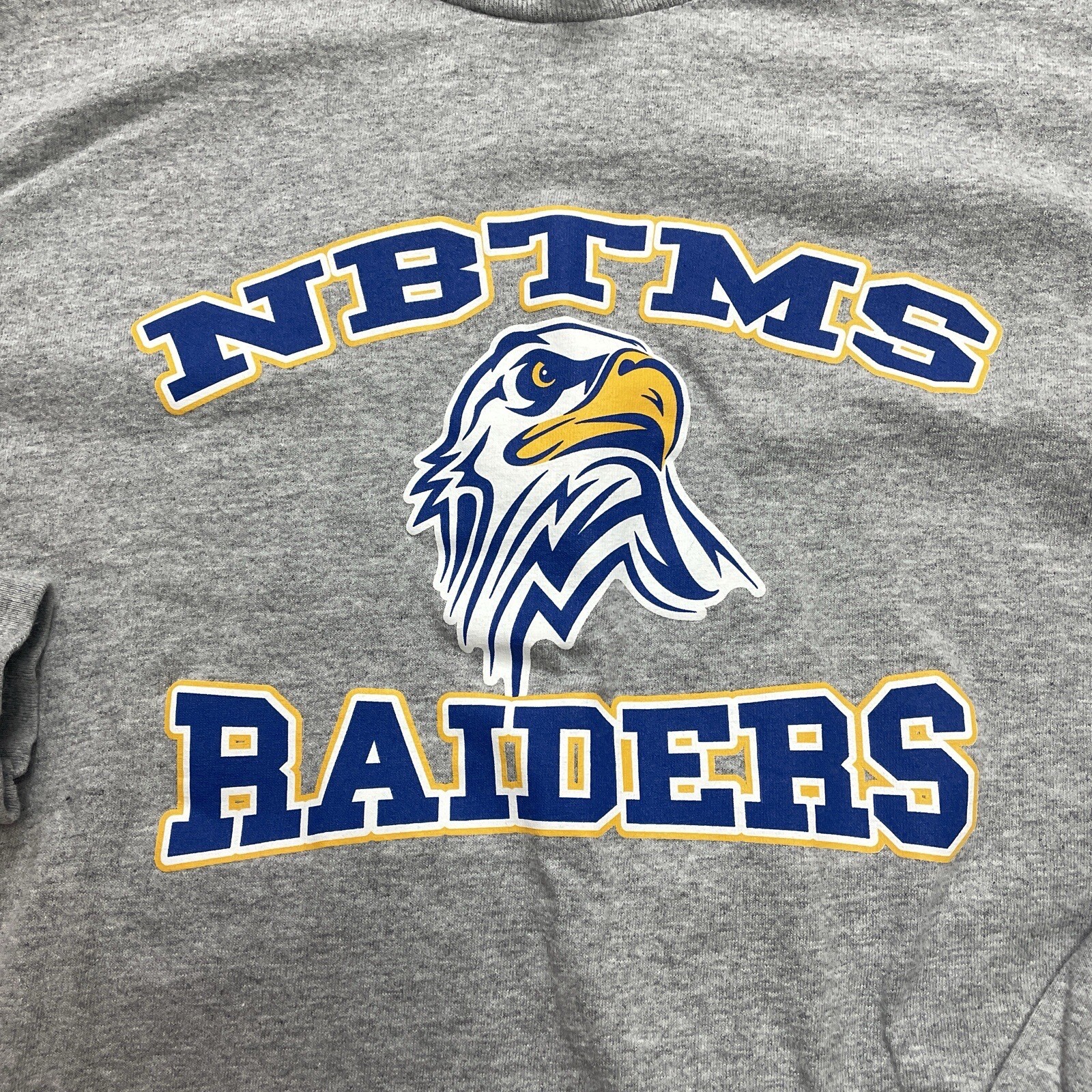 Gildan Adult Long Sleeve Heavy Cotton T-Shirt Size Small Gray NBTMS Raiders Tee gallery