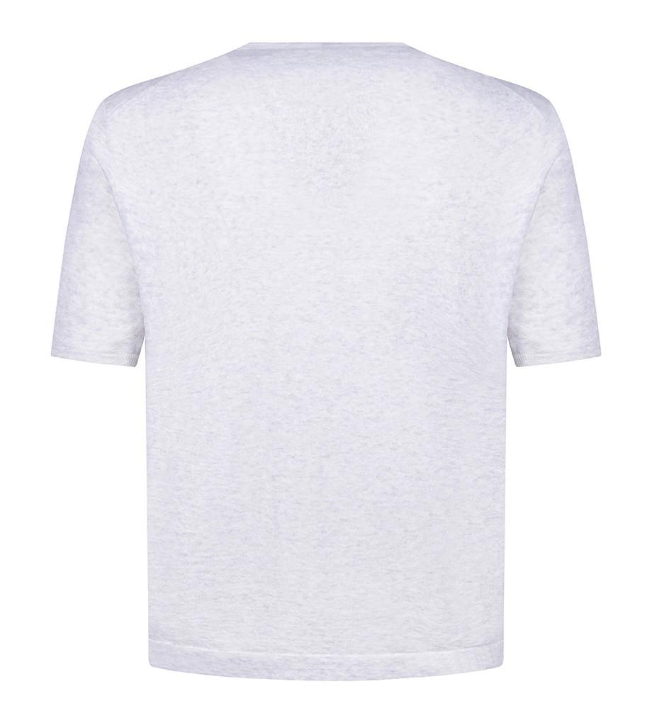 STILE LATINO t-shirt linen cotton EU 56 US 46 light gray melange normal fit gallery