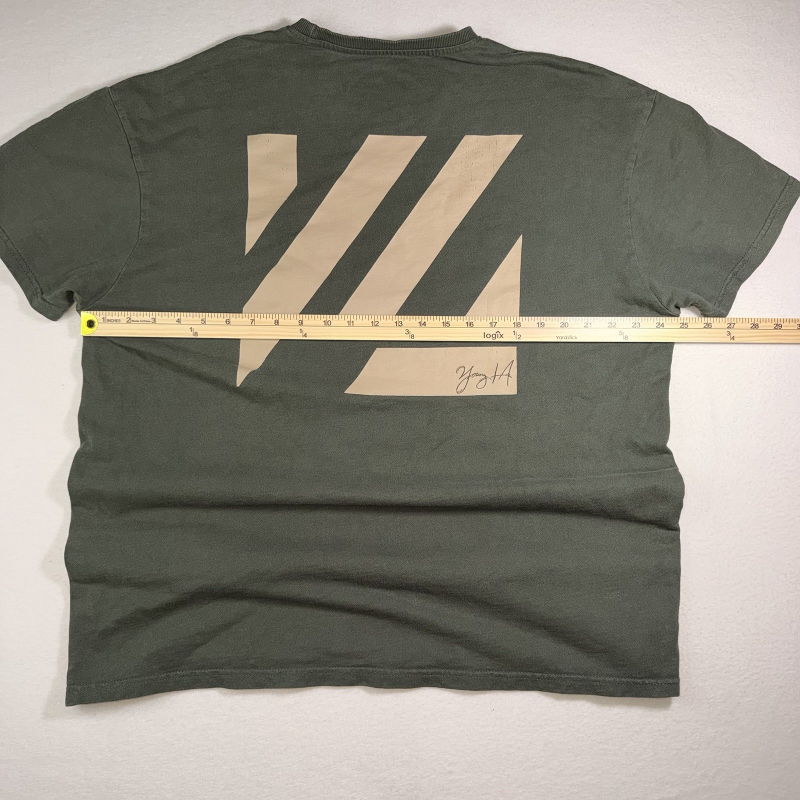 YoungLA T Shirt Mens Medium Green Graphic Logo Athletic Gym Streetwear Tee gallery
