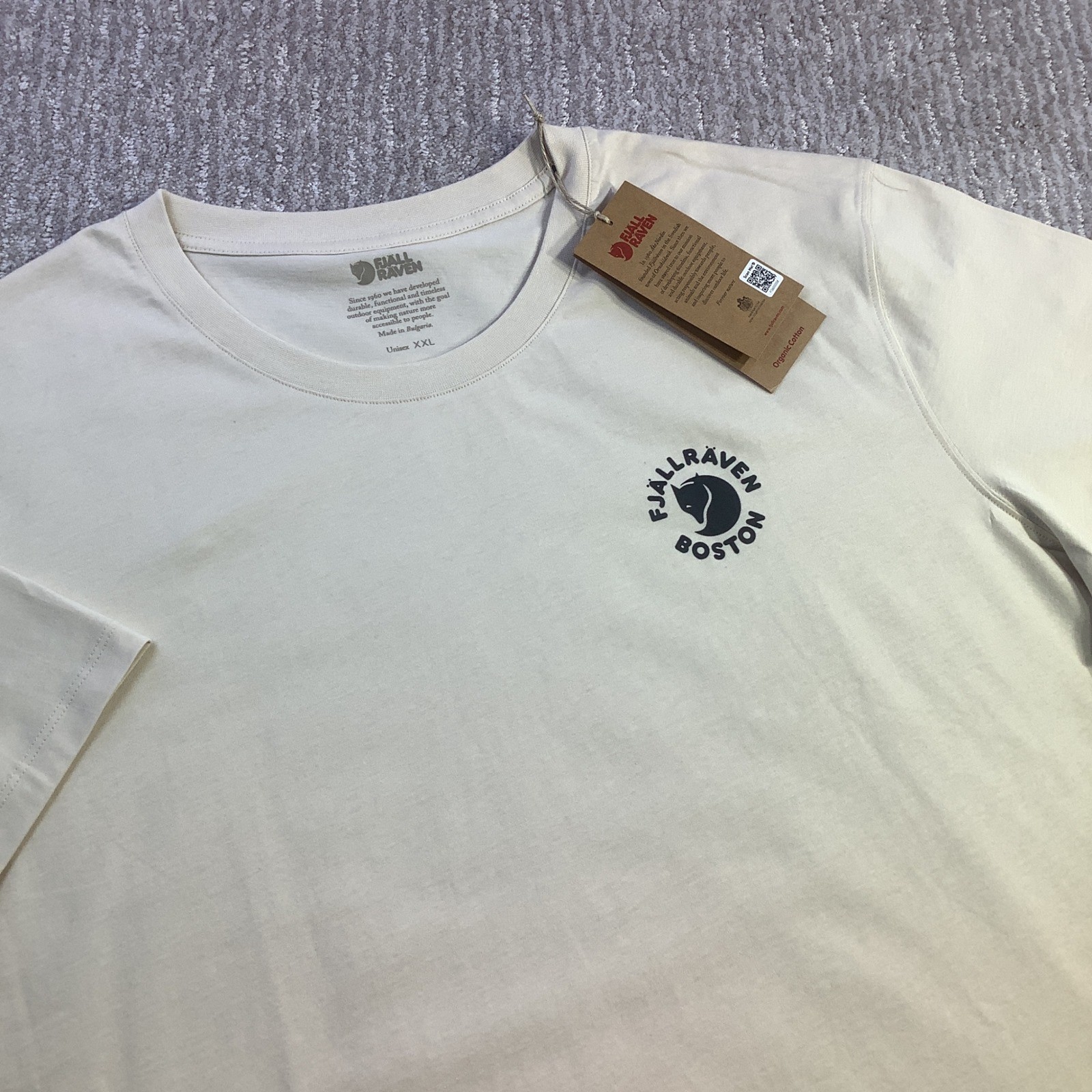 Fjallraven Kanken T-Shirt Boston Chalk White Organic Cotton Unisex XXL NWT gallery