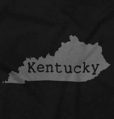 Kentucky Map Shape Vacation KY Pride Gift Adult Short Sleeve Crewneck Tee