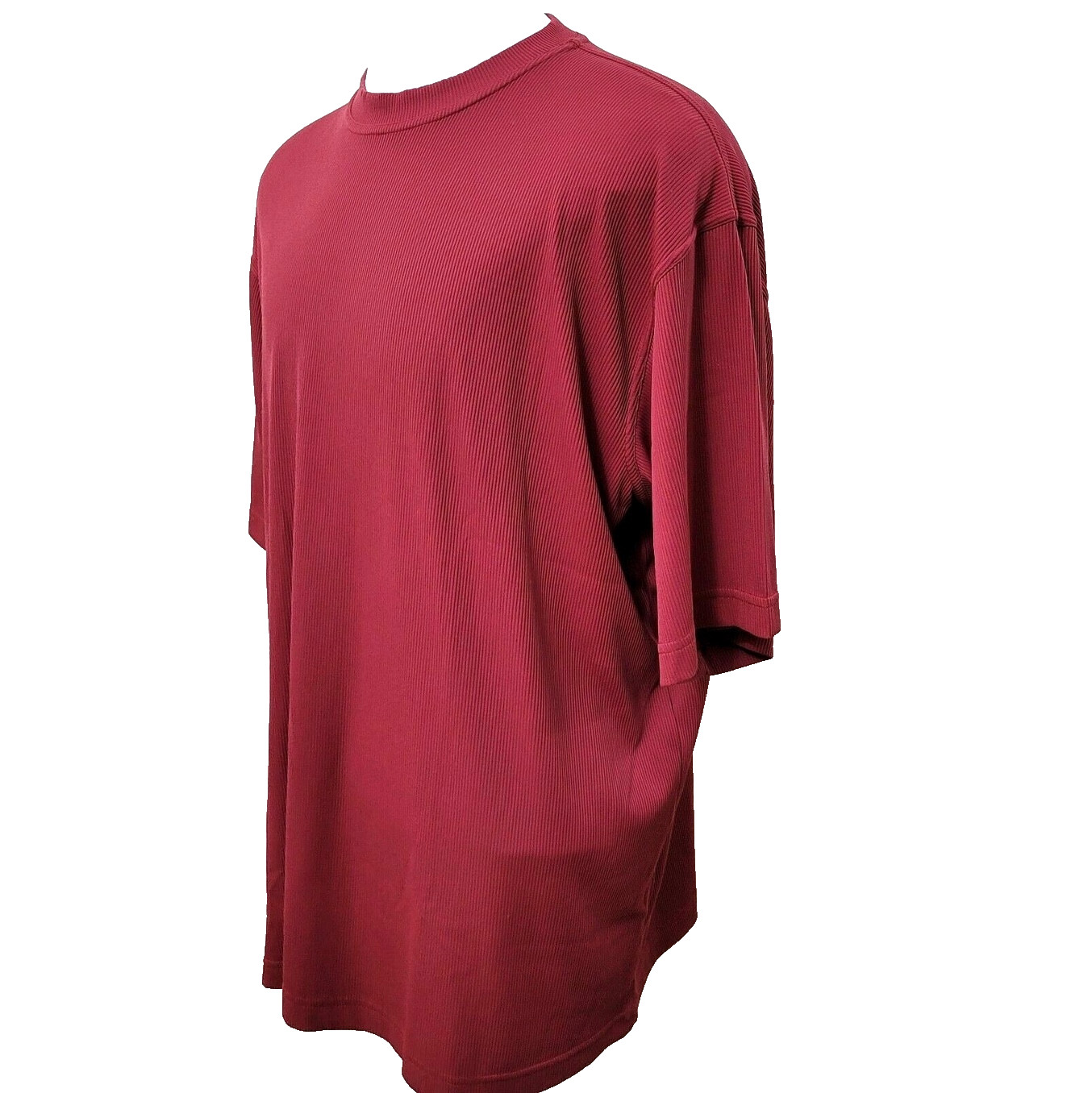 Toscano Men's Size XL Solid Red Nylon Blend Short Sleeve Crew-Neck T-Shirt gallery