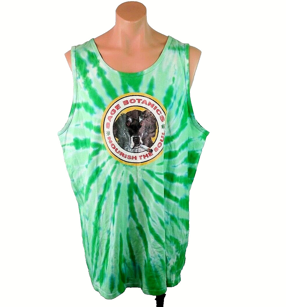 RARE Sage Botanic Nourish the Soul Dog Smoking Joint 420 Reefer Tie Dye sz 2XL