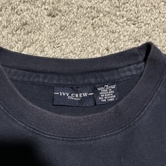 Ivy Crew Classics M Short Sleeve Dark Blue Cotton Breast Pocket Vintage T-Shirt