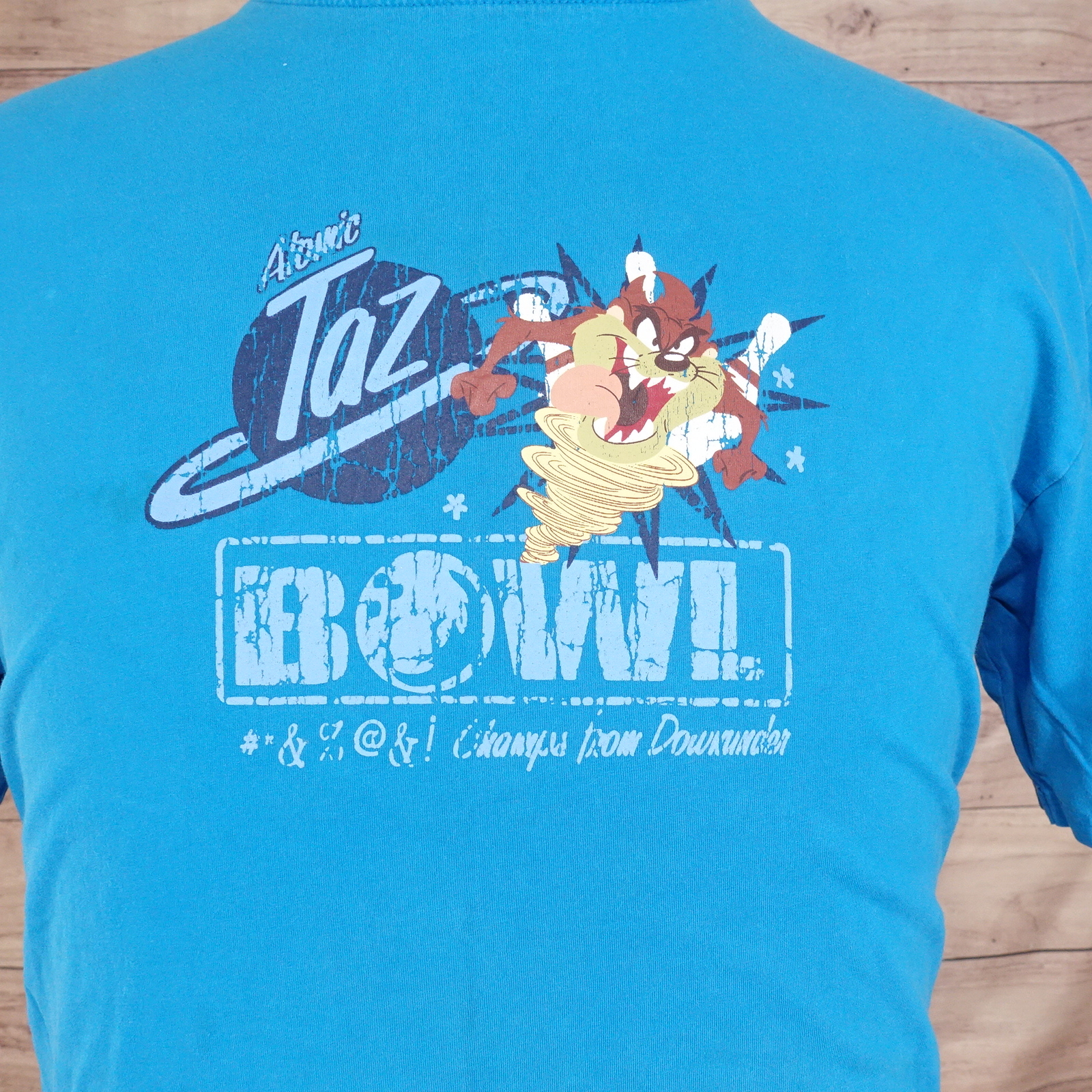 VINTAGE LOONEY TUNES ATOMIC TAX BOWL CARTOON T-SHIRT SIZE L/XL (21X27) gallery