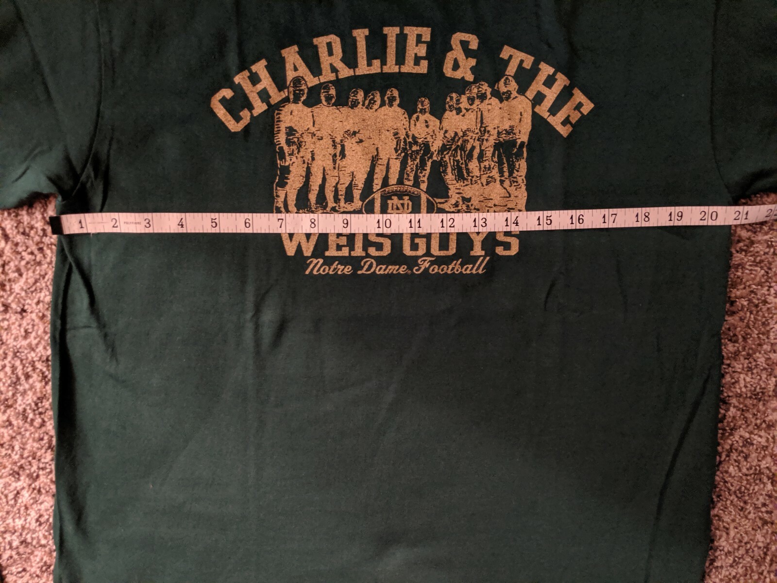 NCAA Charlie & The Weis Guys Notre Dame Fighting Irish Football Adidas T-shirt M gallery