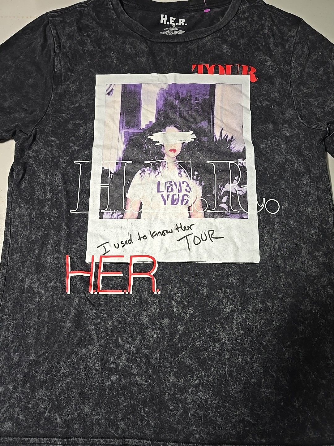 H.E.R. “ I Used To Know Her ” Tour Graphic Tee Size M New Black / Graphite