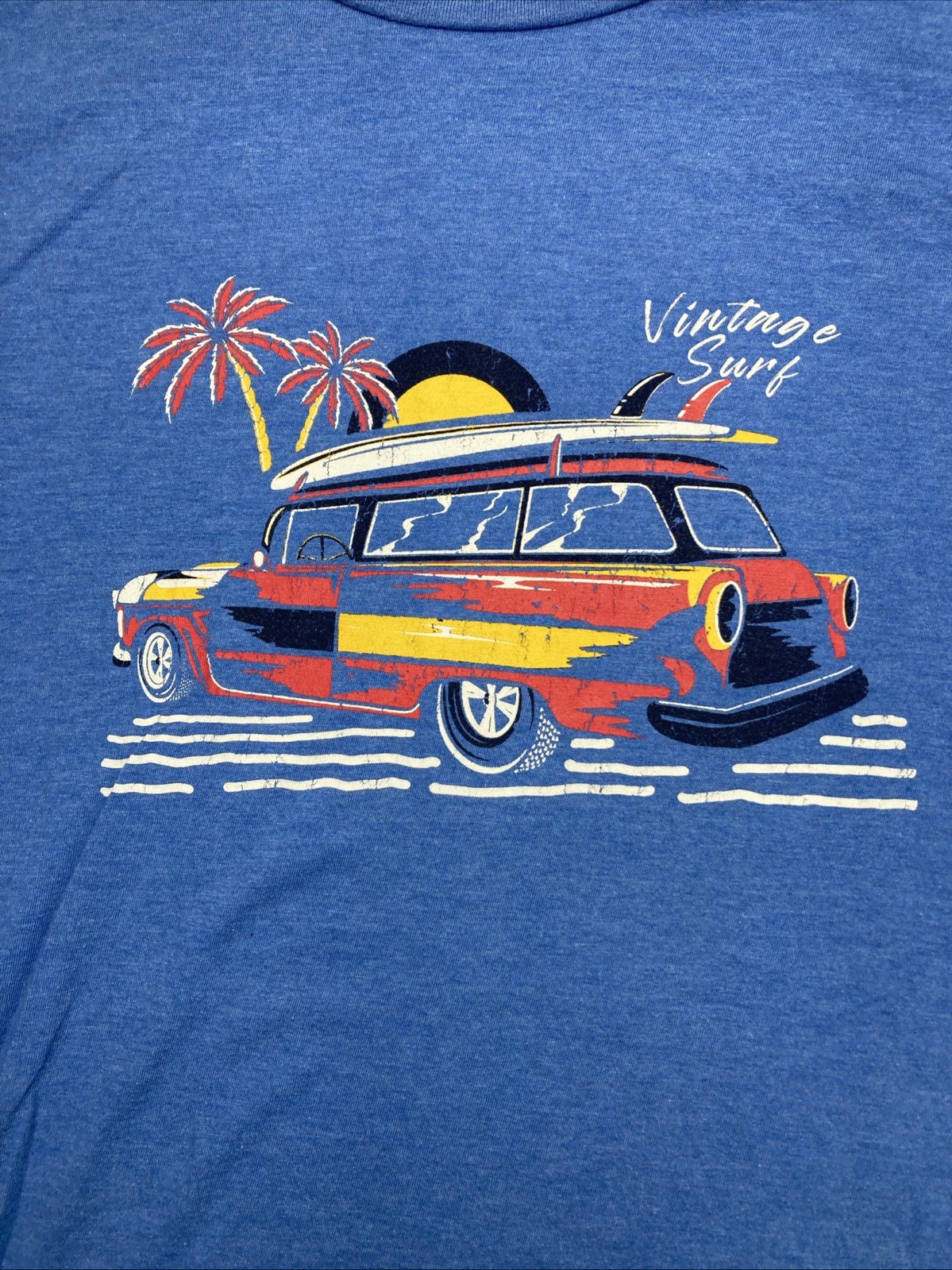 st johns bay t-shirt men's L BLUE surfing beach gallery