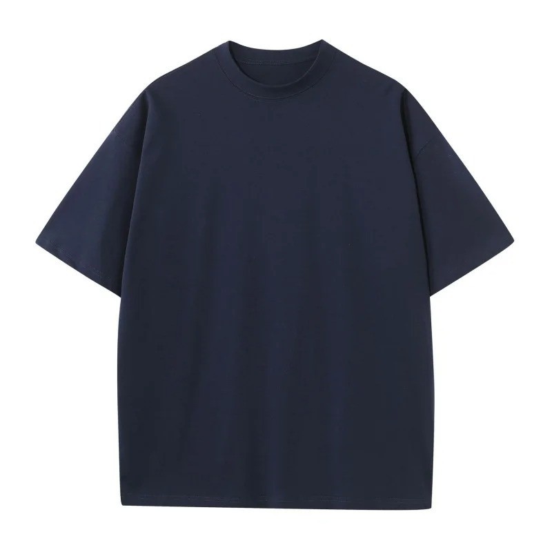 Men's 230G Solid Color 100% Cotton Casual Sports Oversized Short Sleeve T-Shirt gallery