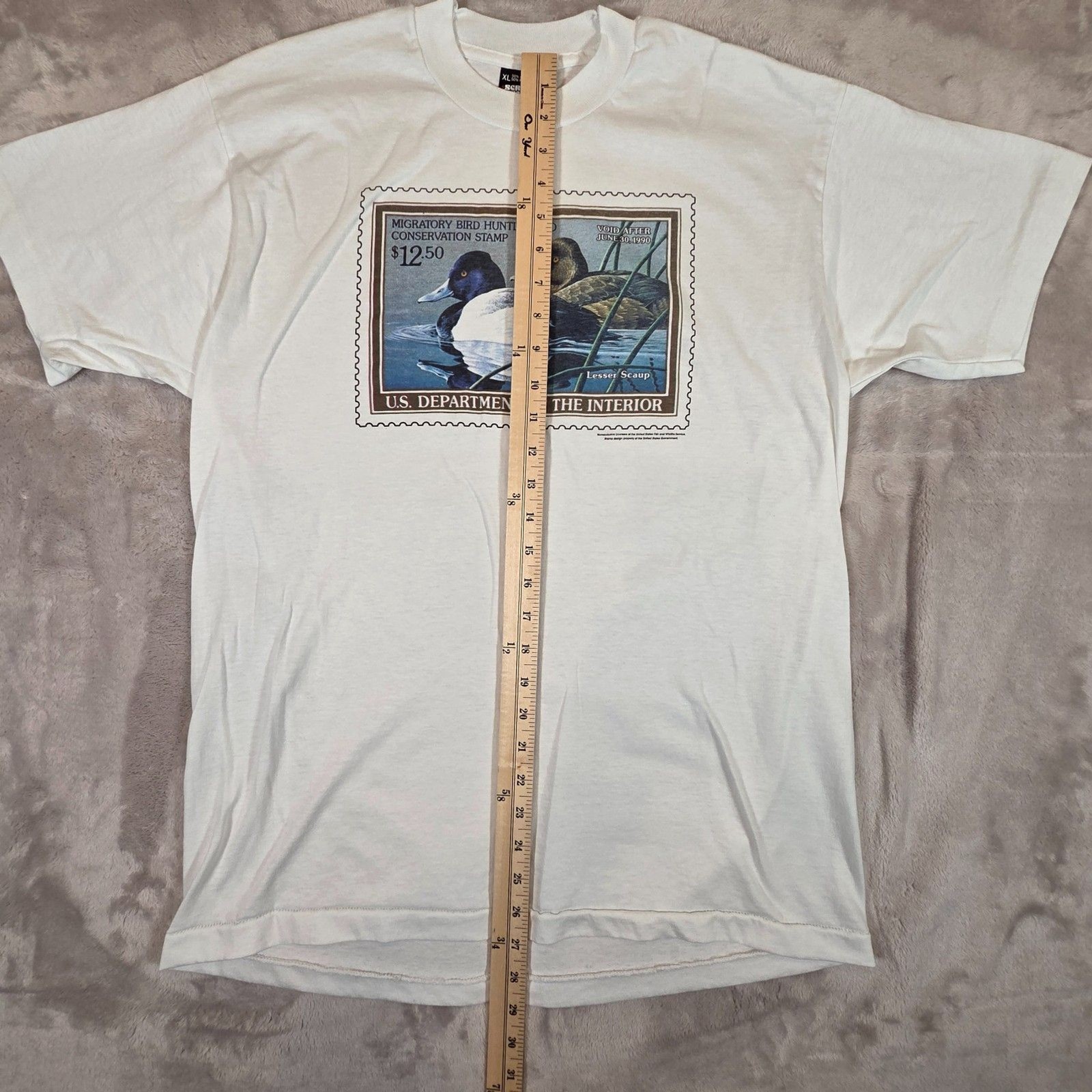 Vintage 90s Screen Stars Duck Stamp T Shirt XL USA Single Stitch Graphic Tee gallery