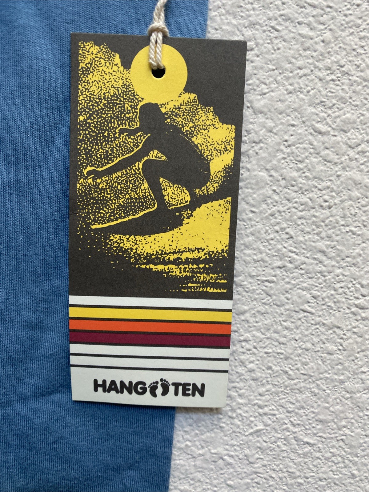 Hang Ten Men's XL Short Sleeve Crew Neck T-Shirt Blue Cotton Surf NWT gallery