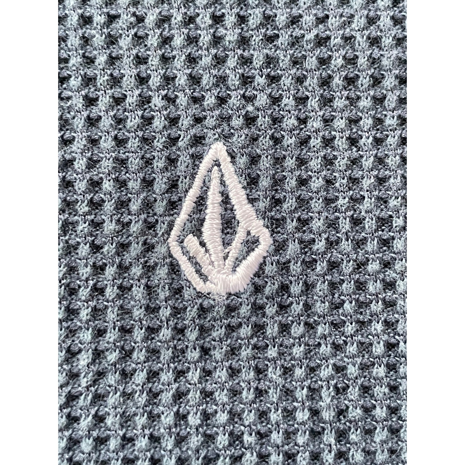 Volcom Mens Extra Large Henley Shirt Charcoal Grey Waffle Knit Long Sleeve gallery