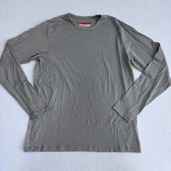 Karbon 100% Merino Wool Long Sleeve Crew Neck T Shirt Mens M Gray Hike Ski Camp
