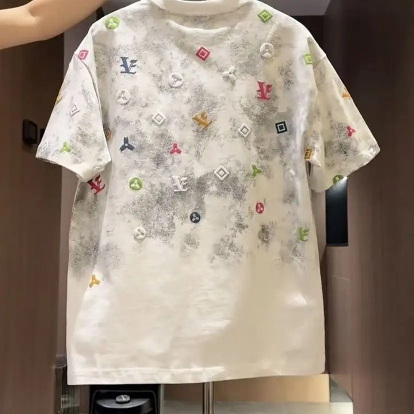 Men's Trendy Tie-Dye Short Sleeve T-Shirt Summer Casual Slim Fit Crew Neck Top gallery