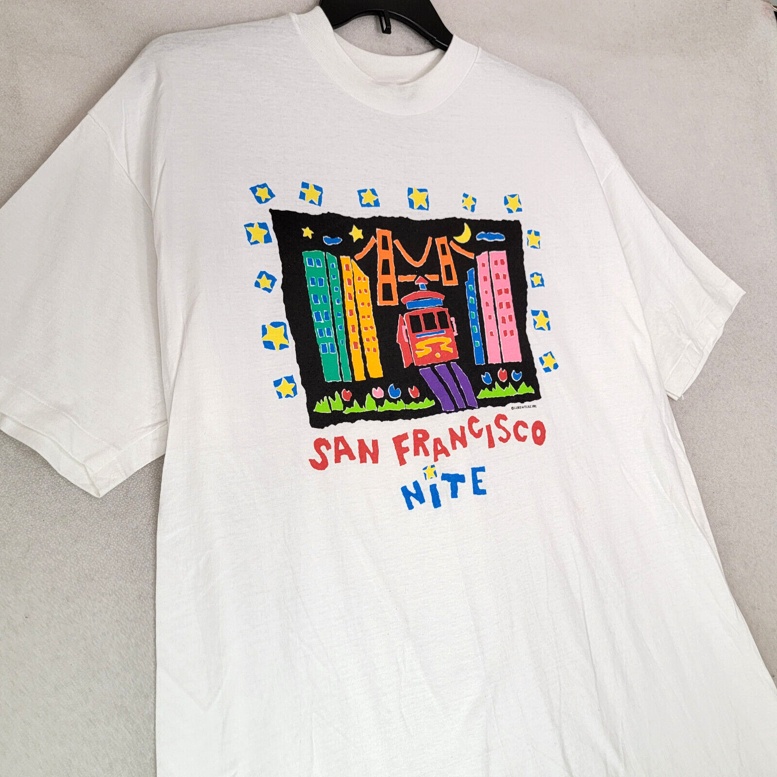 Vintage 1992 San Francisco Shirt Extra Large XL White Mens Nite Luke A Tuke NWOT gallery
