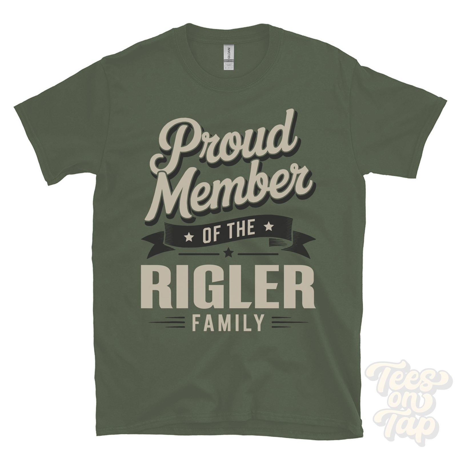 PROUD MEMBER OF THE RIGLER FAMILY T-SHIRT surname last name heritage ancestry