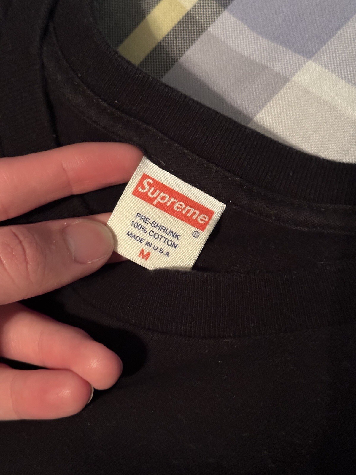 Size Medium - Men’s Supreme SS16 Spin Logo Black Shirt Tide Laundry Shout gallery