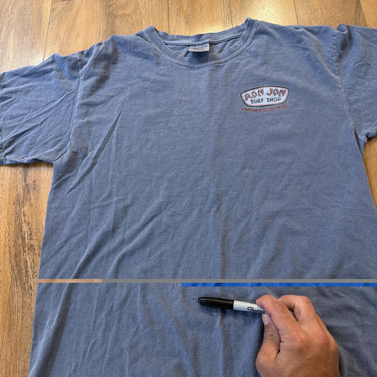 Ron Jon Surf Shop Panama City Beach Mens Large Blue Summer Cotton Comfort Colors gallery