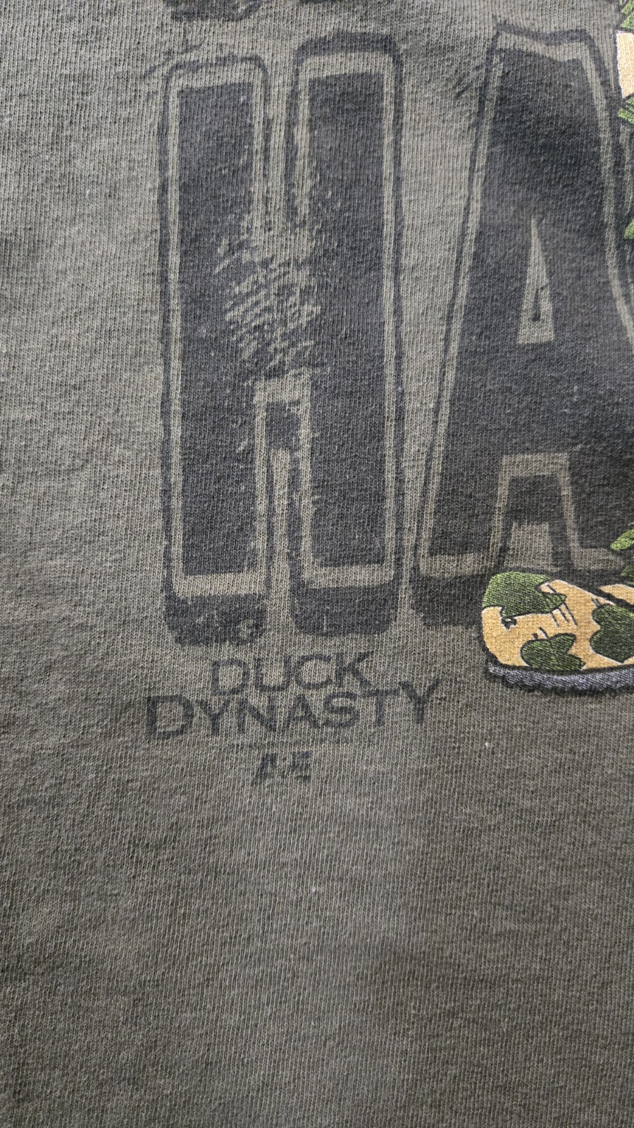 Duck Dynasty Shirt Phil Robertson Men’s Medium Olive Green Happy Happy Happy gallery