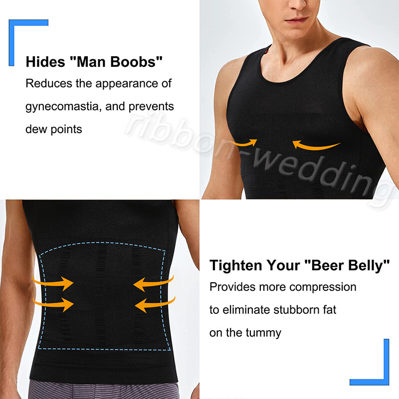 Gynecomastia Compression Vest Fajas para Hombres Back Support Shapewear Tank Top gallery