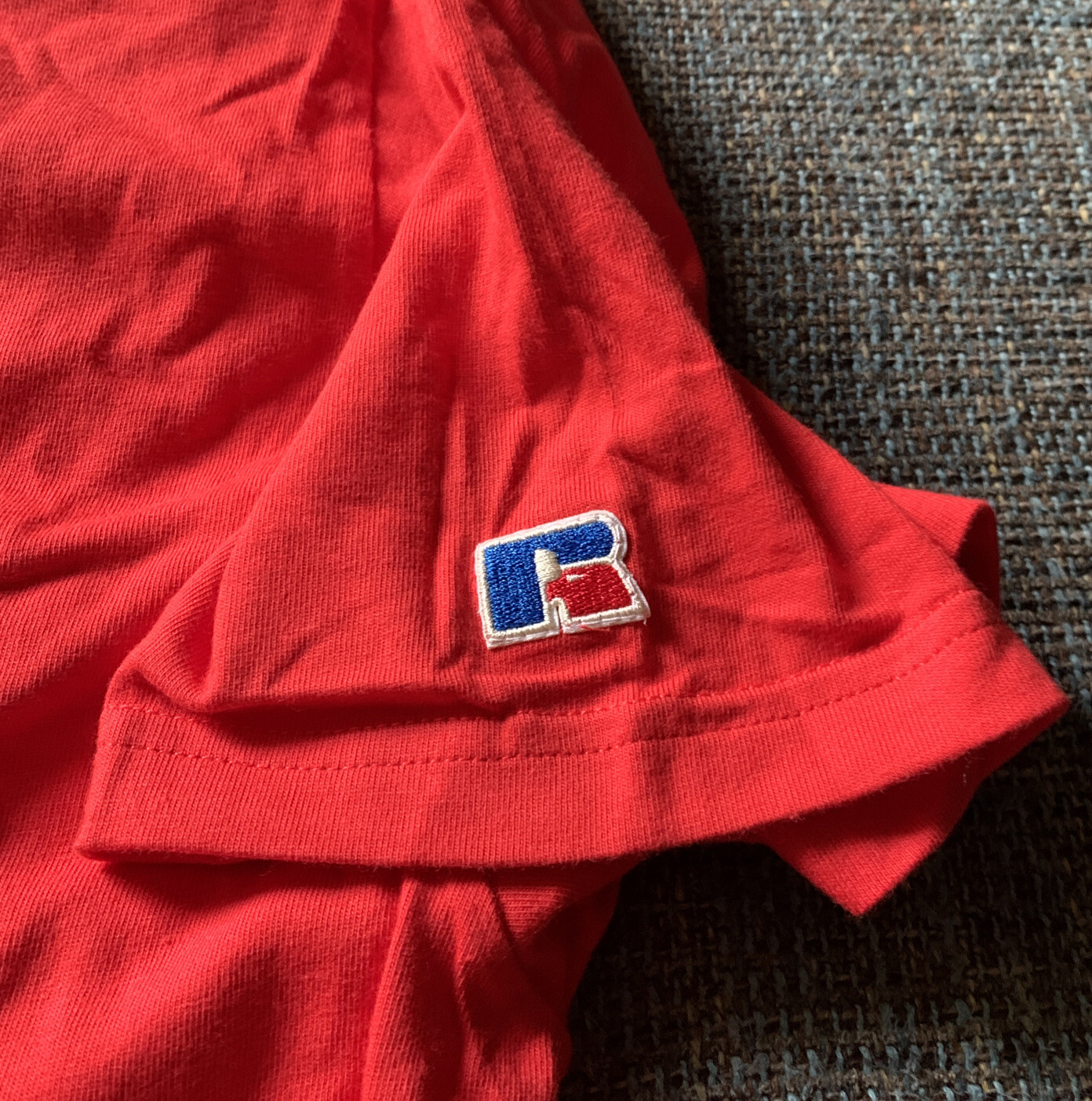 NWOT 2 Russell Athletic T Shirts Men's Size XXL 2XL Blue & Red Classic Logo A6 gallery