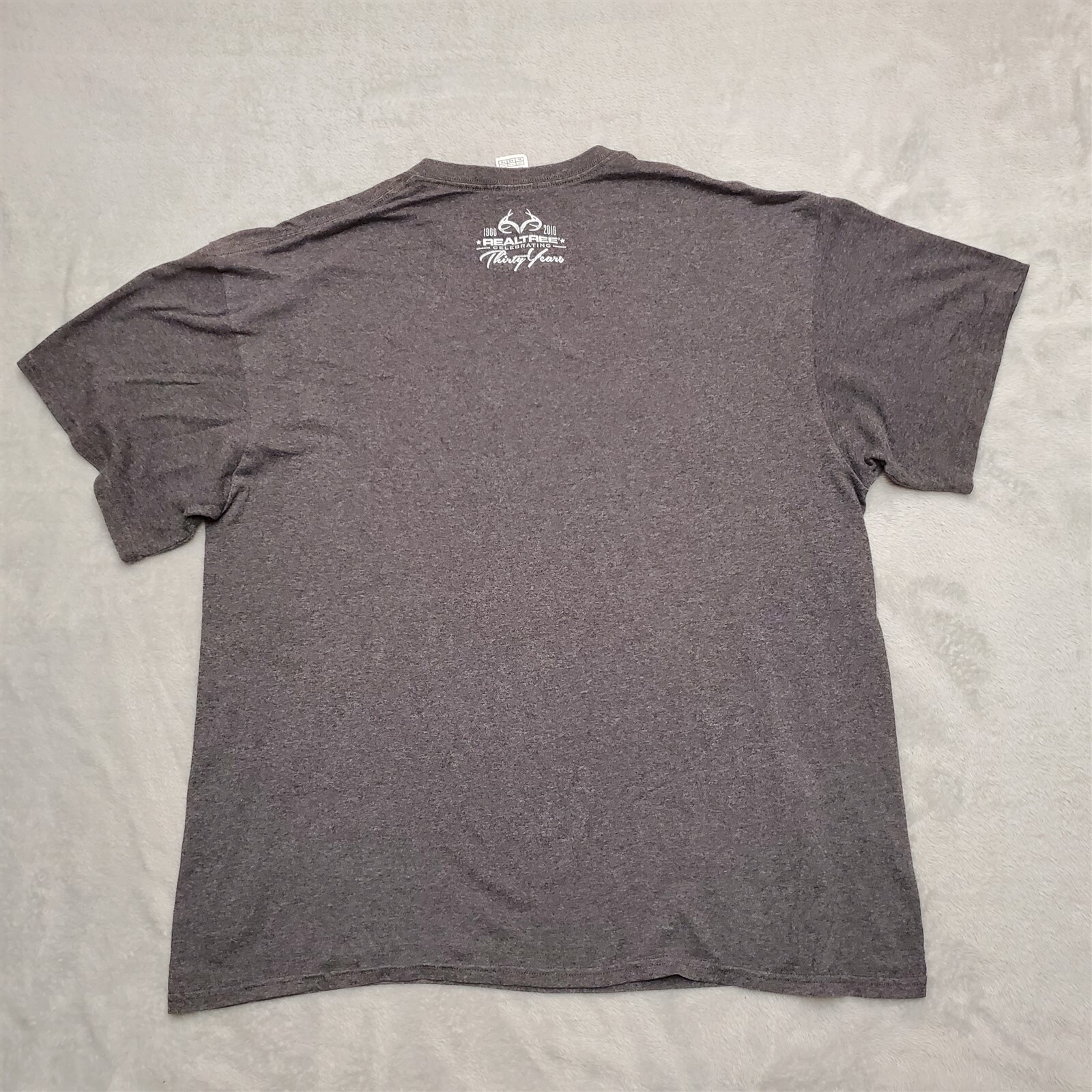 Realtree Shirt Men Extra Large Gray Short Sleeve Crewneck Casual Camo Antler TEE gallery