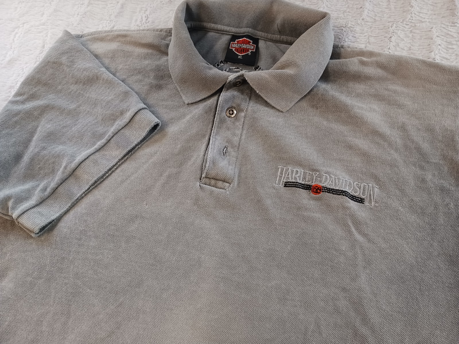 Yosemite Harley Davidson Polo Shirt Merced California Men's XL Gray Embroidered gallery
